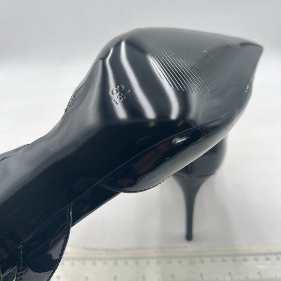 miss left Black Pointed Toe D'Orsay Pumps Ankle Strap Buckled High Heels Shoes - Picture 6 of 8